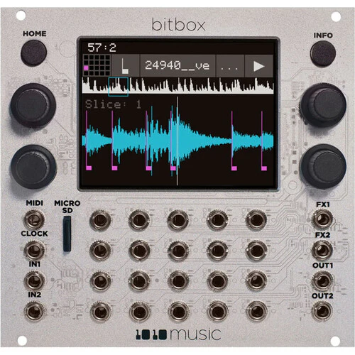 1010music bitbox mk2 Intuitive Sampling Module for Eurorack (26 HP, Silver)