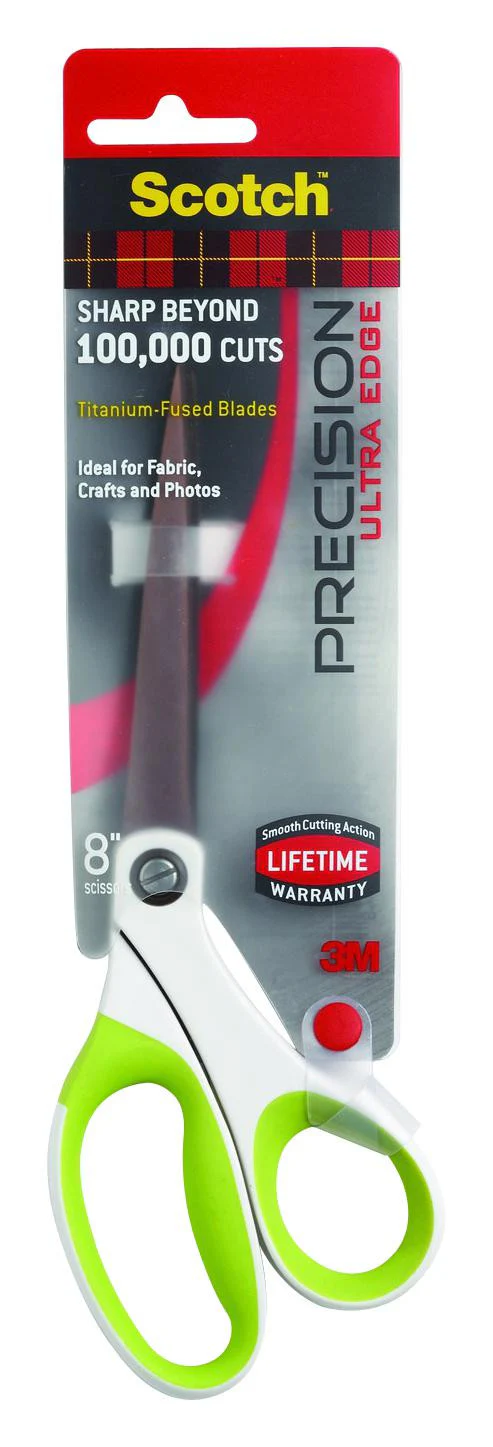 3M 1458T-GREEN Scissors, Scotch™ Ultimate Titanium, Paper Cutting, 200mm