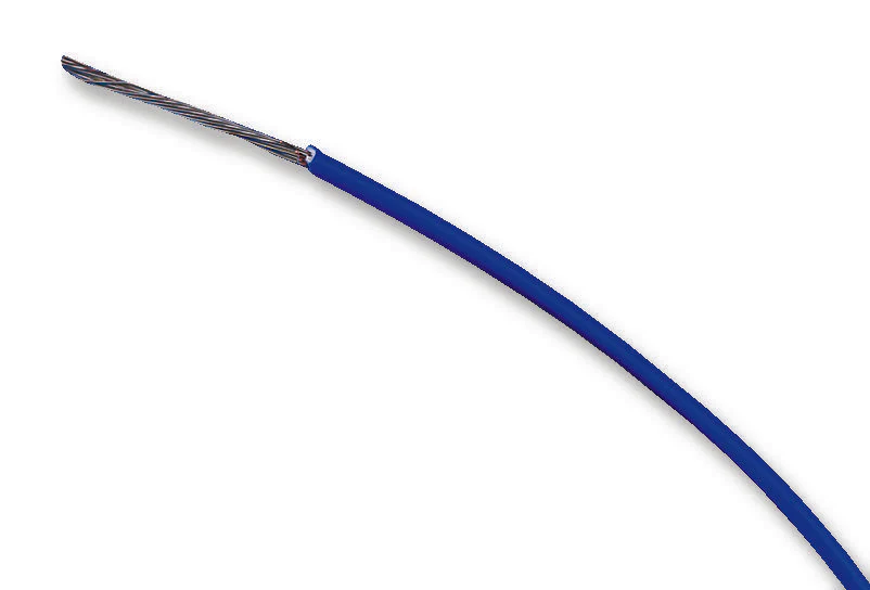 ALPHA WIRE 1850 BL005. Wire, PVC, Blue, 32 AWG, 0.03 mm², 100 ft