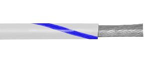 Alpha Wire 3051 WU001 Stranded Hook Up PVC White Blue 22 AWG 0.357 mm² 1000 ft 305 m