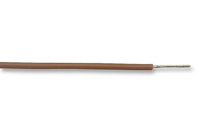 ALPHA WIRE 3250 BR005 Wire, PVC, Brown, 24 AWG, 0.23 mm², 100 ft