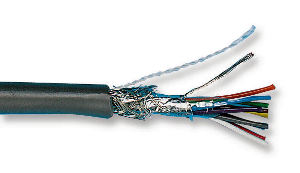 Alpha Wire 3337 SL005 Multicore Screened Cable 8 Core 22 AWG Slate 100 ft 30.5 m
