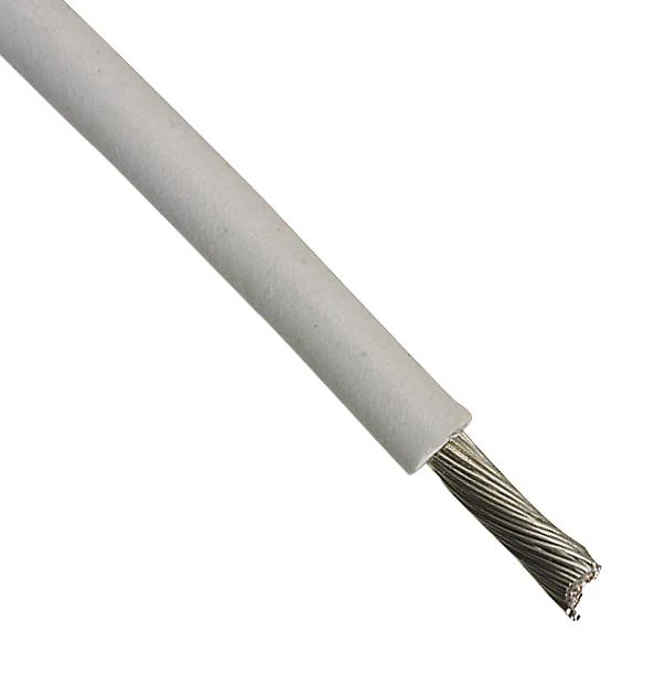 ALPHA WIRE 7053 WH005 Wire, Stranded, Hook Up, PVC, White, 26 AWG, 0.142 mm&sup2;, 100 ft, 30.5 m
