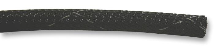 Alpha Wire GRP110NF12 BK005 Sleeving Expandable Non Fray Braided 30.5 m 100 ft 6.35 mm PET (Polyethylene Terephthalate)