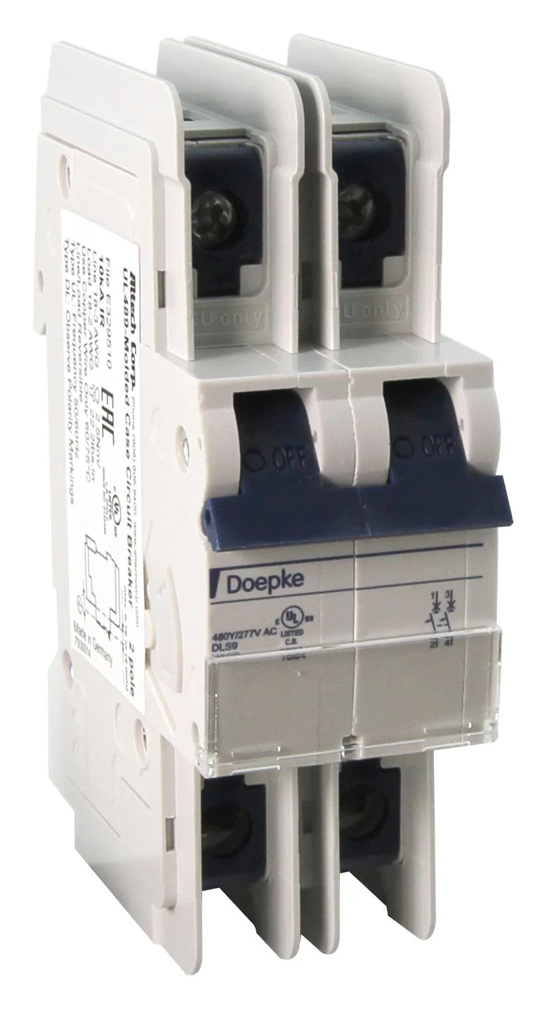 ALTECH 2C10UL MCCB, 2P, 10A, 480VAC, DIN RAIL