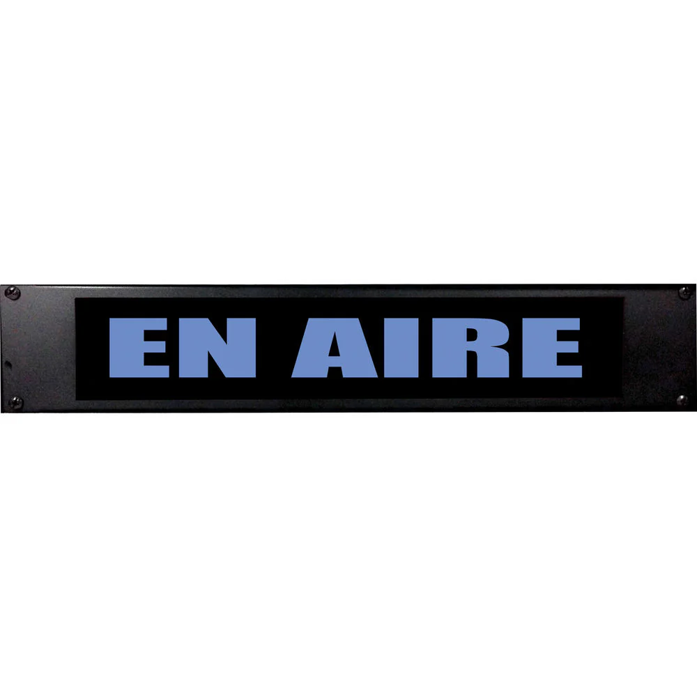 American Recorder EN AIRE Sign with LEDs (2 RU, Spanish, Blue)