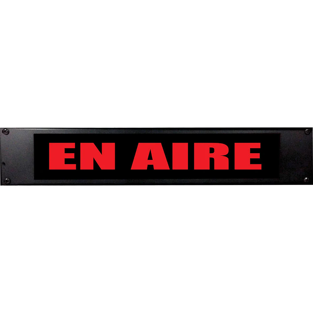 American Recorder EN AIRE Sign with LEDs (2 RU, Spanish, Red)