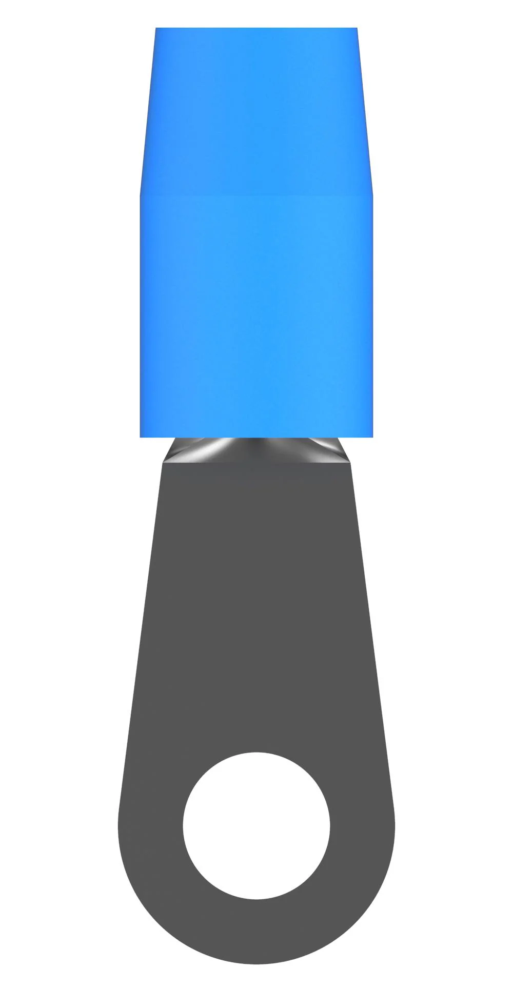 AMP - TE Connectivity 324047 Ring Tongue Terminal M6 1/4" 6 AWG 16.8 mm² Terminyl Blue - Image 2