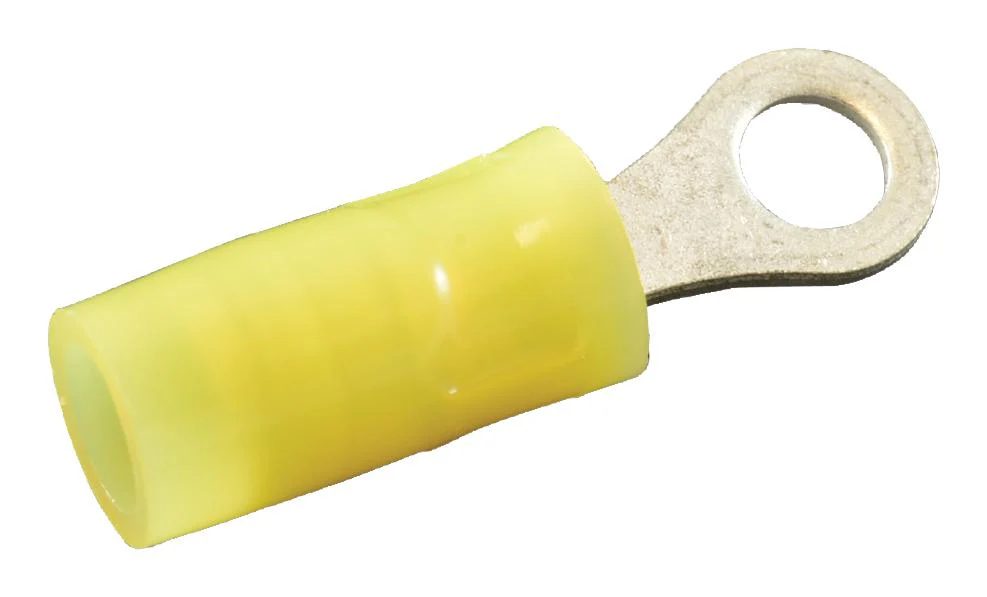 AMP - TE Connectivity 52189 Ring Tongue Terminal M2.5 #4 24 AWG 0.24 mm&sup2; Pidg Series Yellow