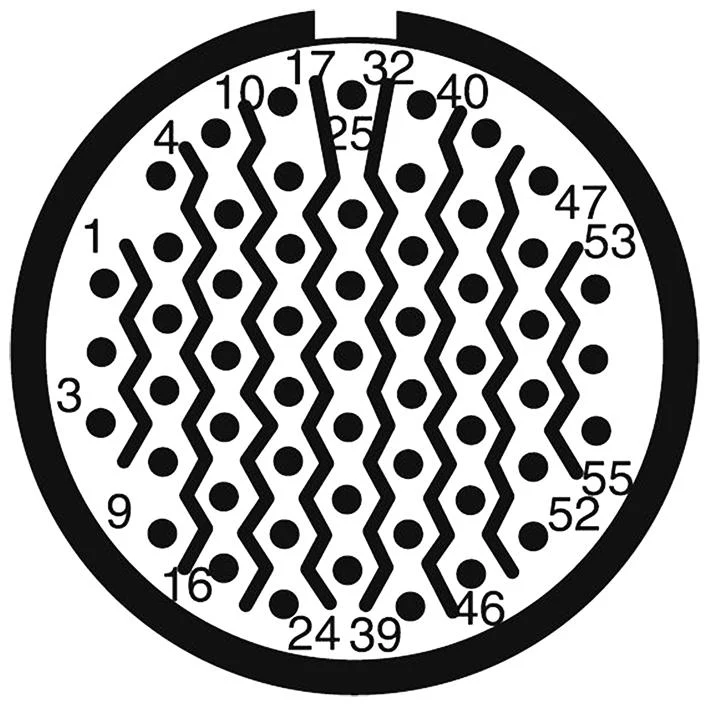AMPHENOL AEROSPACE CTV06RW-17-35SA-LC Circular Connector, CTV Series, MIL-DTL-38999 Series III, Straight Plug, 55 Contacts - Image 2