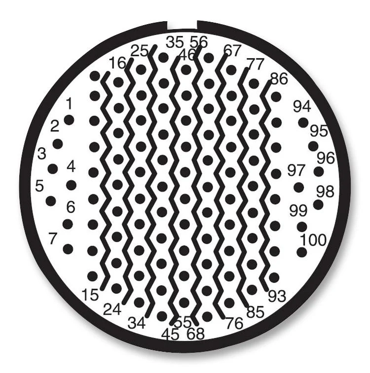 AMPHENOL AEROSPACE CTV06RW-23-35P-506 Circular Connector, CTV Series, MIL-DTL-38999 Series III, Straight Plug, 100 Contacts, Crimp Pin - Image 2