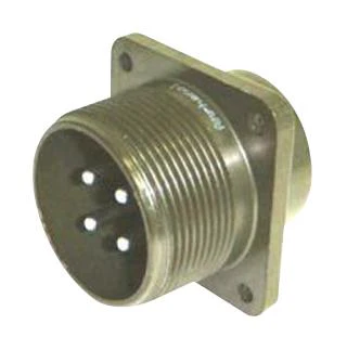 AMPHENOL INDUSTRIAL ACA3102E24-28PB Circular Connector, ACA Series, MIL-DTL-5015 Series, Box Mount Receptacle, 24 Contacts, Solder Pin