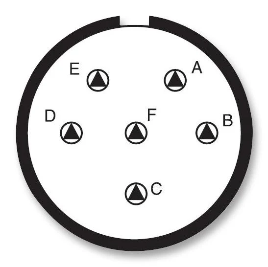 Amphenol Industrial D38999/26ME6AN D38999/26ME6AN Circular Connector MIL-DTL-38999 Series III Straight Plug 6 Contacts - Image 2