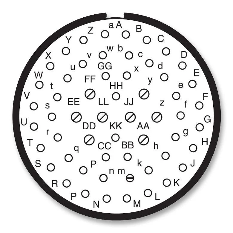 AMPHENOL LTD D38999/24WJ4SD Circular Connector, MIL-DTL-38999 Series III, DS38999/24 Series, Jam Nut Receptacle, 56 Contacts - Image 2