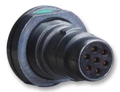 Amphenol LTD SCE2-B-76A06-07SN-002 SCE2-B-76A06-07SN-002 Circular Connector Terrapin SCE2 Series Panel Mount Plug 7 Contacts Solder Socket Brass Body