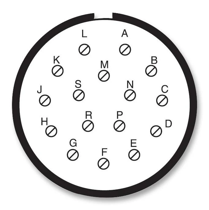 AMPHENOL SOCAPEX D38999/24WG16SA Circular Connector, MIL-DTL-38999 Series III, DS38999/24 Series, Jam Nut Receptacle, 16 Contacts - Image 2