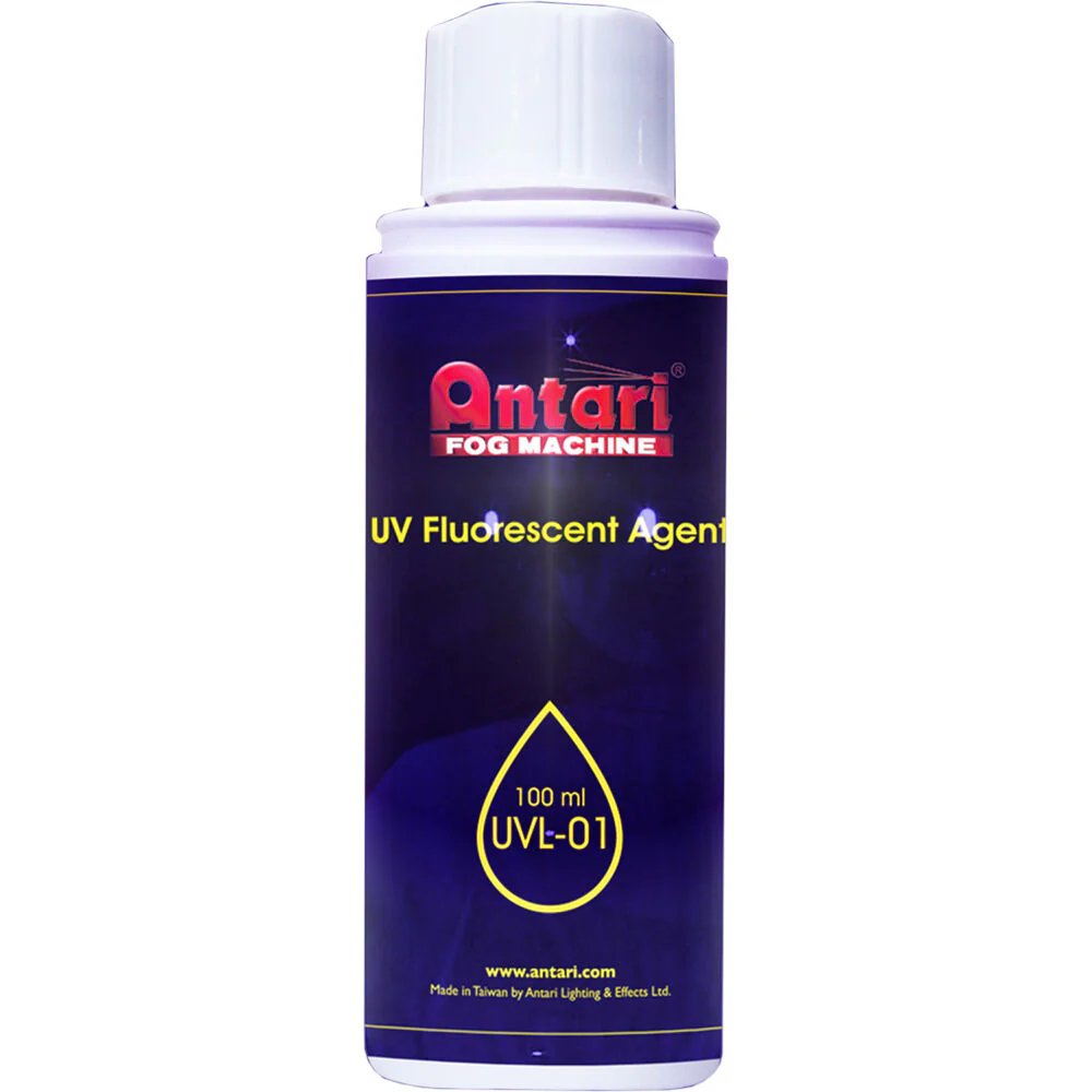 Antari ULV-01 Blue UV Fluorescent Agent for Snow and Bubble Machines (100mL) - Image 3