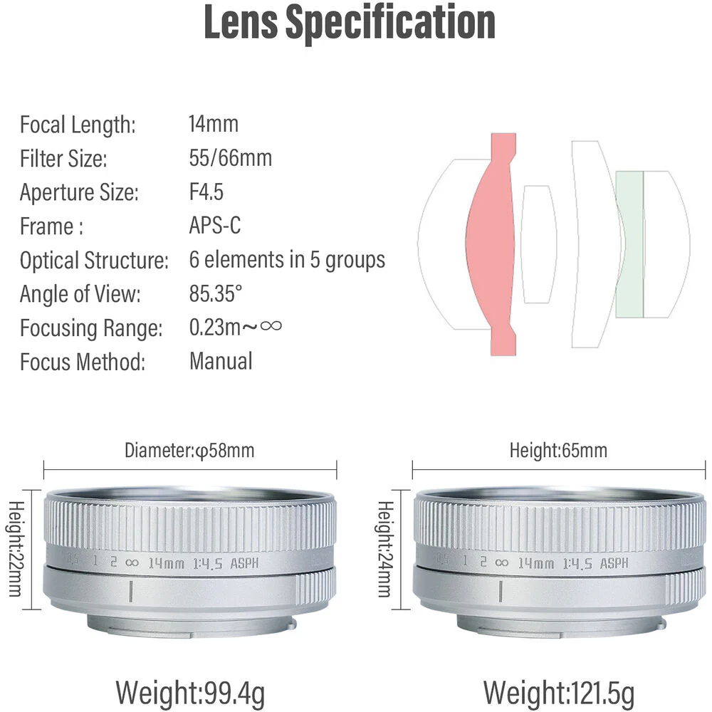 AstrHori 14mm f/4.5 Lens (FUJIFILM X, Silver) - Image 6