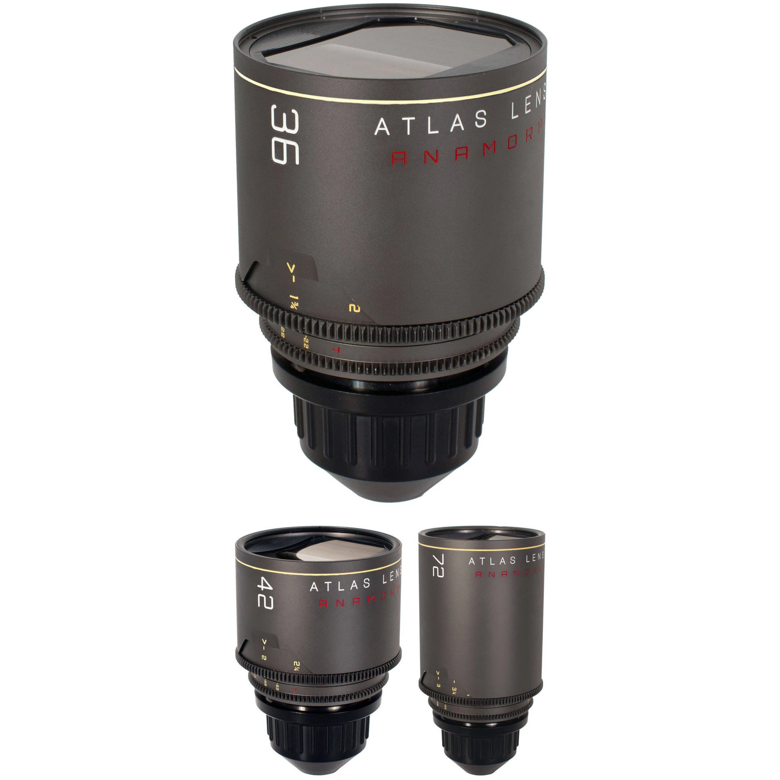 Atlas Lens Co. Mercury T2.2 1.5x Anamorphic Prime 3-Lens Set (PL Mount, Feet)