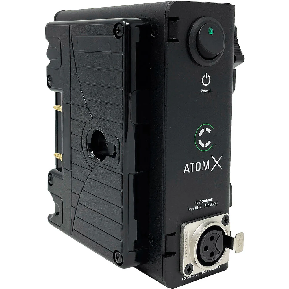 Atomos AtomX/Core Power Box with 6.6' XLR Cable for NEON Monitor (Gold Mount)
