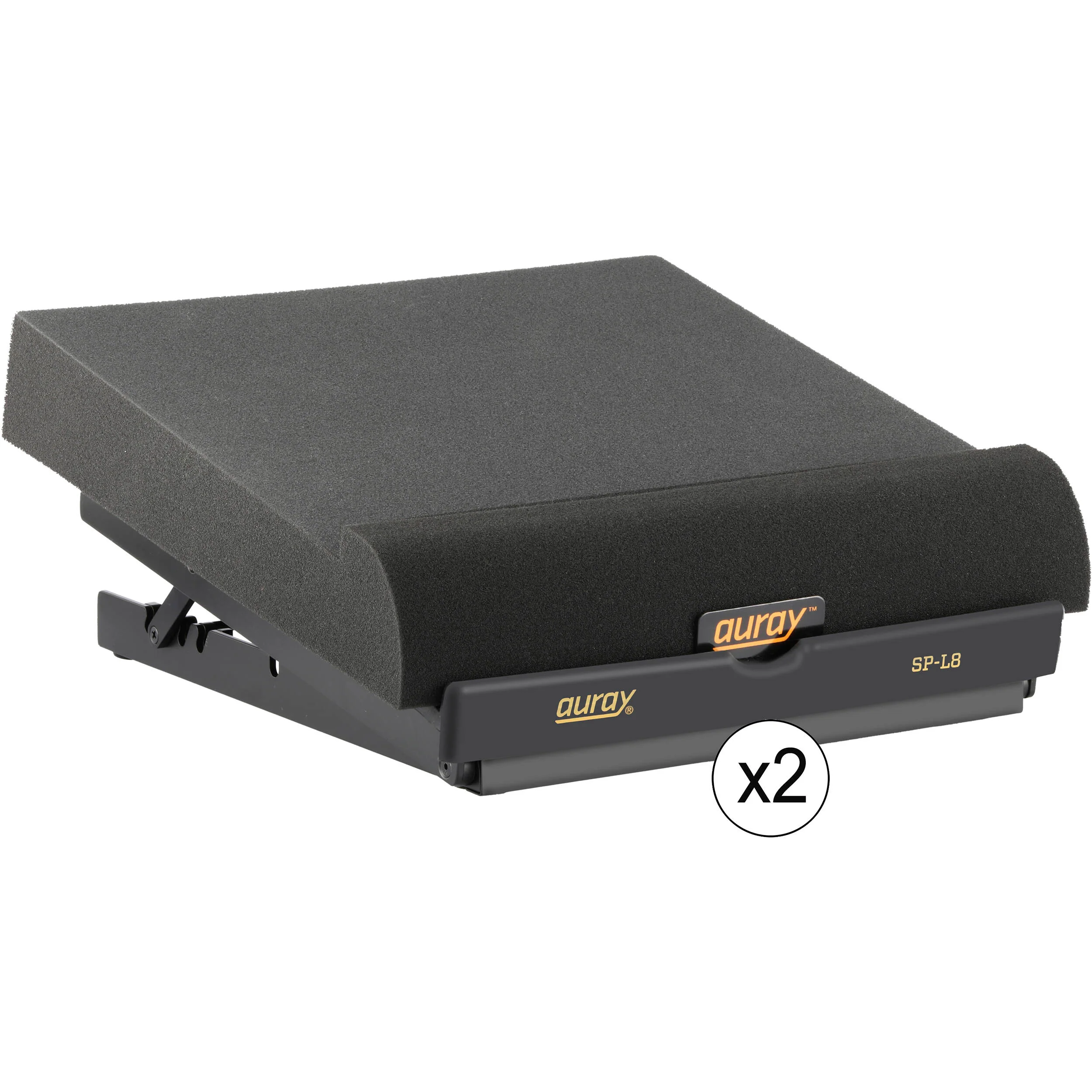 Auray SP-L8 Desktop Studio-Monitor Stand with ISO Pads (Pair, Large)