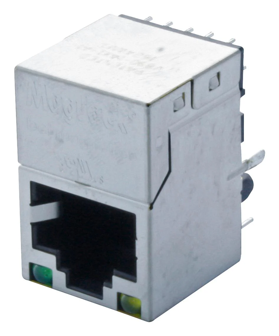 BEL Magnetic Solutions V890-1AX1-A1 Modular Connector RJ45 Jack 1 x (Port) 8P8C Cat5e Through Hole Mount