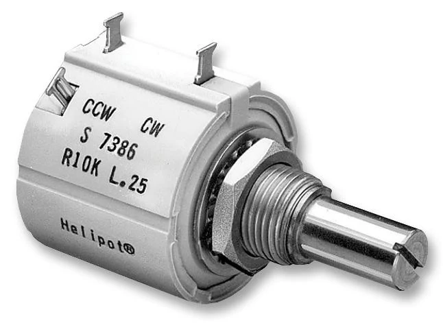 BI TECHNOLOGIES / TT ELECTRONICS 7286R20KL.25 Rotary Potentiometer, Wirewound, 20 kohm, 2 W, ± 5%, 7286R Series, 10 Turns, Linear