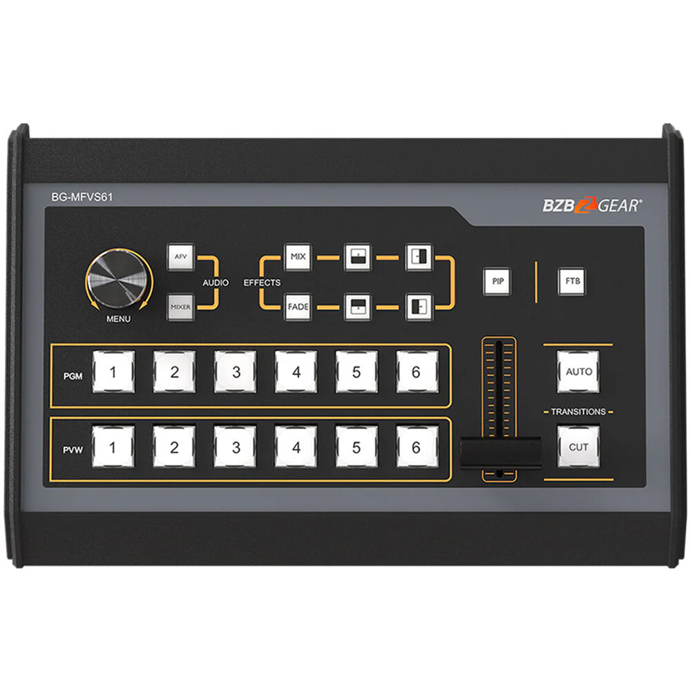 BZBGear 3 x 20x PTZ Camera Broadcast Kit with 6-Channel Mixer, 8-Port Switch & Controller (Black) - Image 5