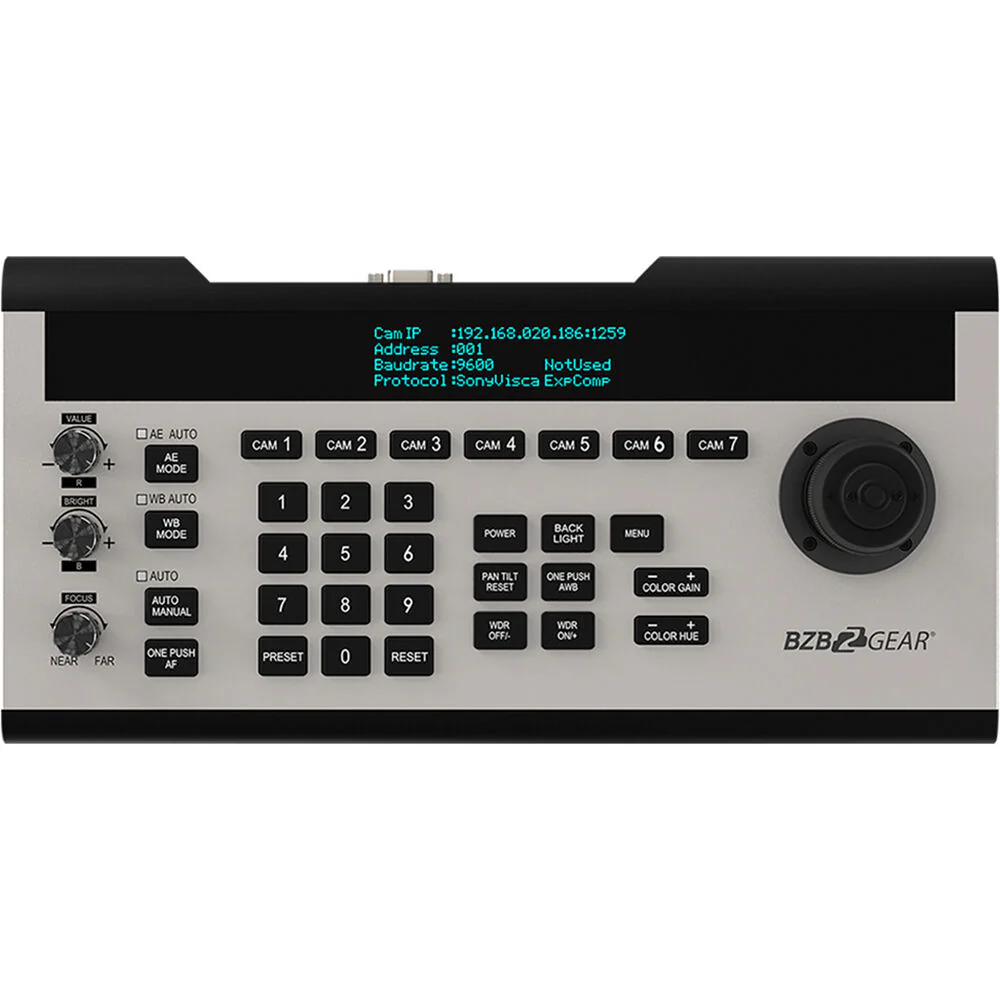 BZBGear 3 x 20x PTZ Camera Broadcast Kit with 6-Channel Mixer, 8-Port Switch & Controller (White) - Image 3