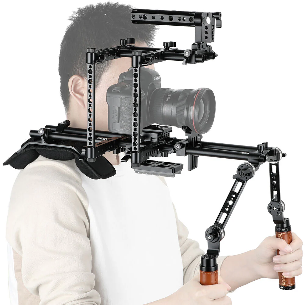 CAMVATE Pro Shoulder Rig Bundle with Adjustable Half Camera Cage - Image 2
