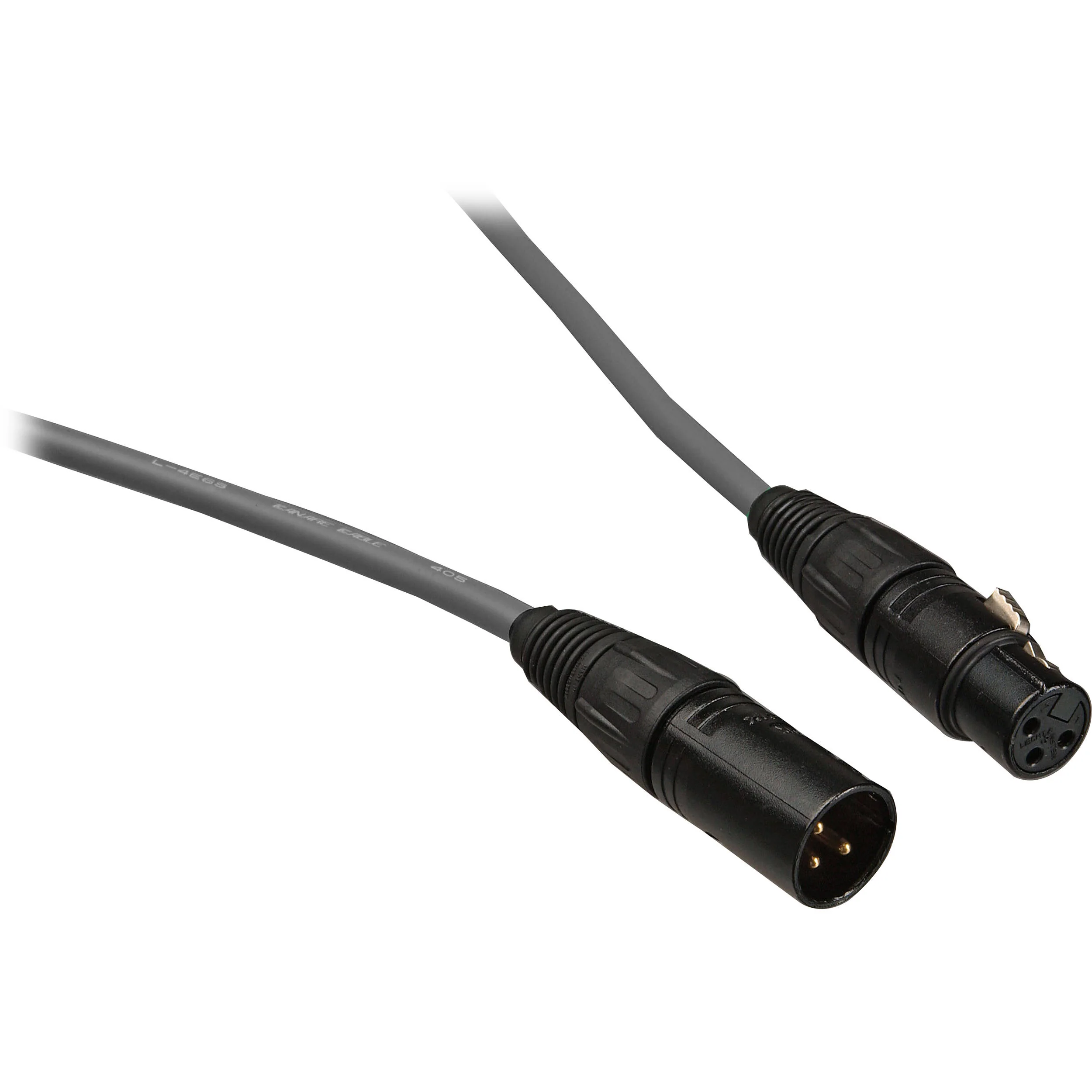 Canare L-4E6S Star Quad XLRM to XLRF Microphone Cable (50', Gray)