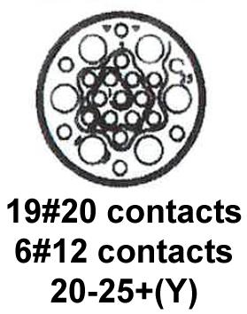 CINCH CONNECTIVITY SOLUTIONS BACC45FN20-25S Circular Connector, BACC Series, MIL-DTL-26500 Series, Wall Mount Receptacle, 25 Contacts - Image 2