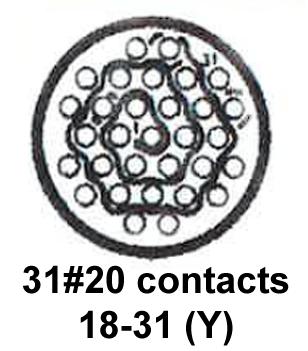 CINCH CONNECTIVITY SOLUTIONS BACC63CC18-31PNH Circular Connector, BACC Series, MIL-DTL-26500 Series, Wall Mount Receptacle, 31 Contacts - Image 2