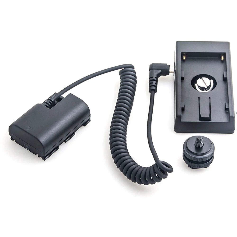 DigitalFoto Solution Limited L-Series Battery Plate to LP-E6 Dummy Battery (Coiled 16.1 to 39.4" Cable)