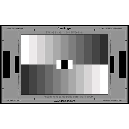 DSC Labs GrayScale Junior CamAlign Chip Chart