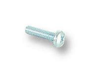 DURATOOL DT000107 Machine Screw, DIN 7985, M3.5, Steel, 6 mm, Zinc, Recessed Pan Head Pozidriv