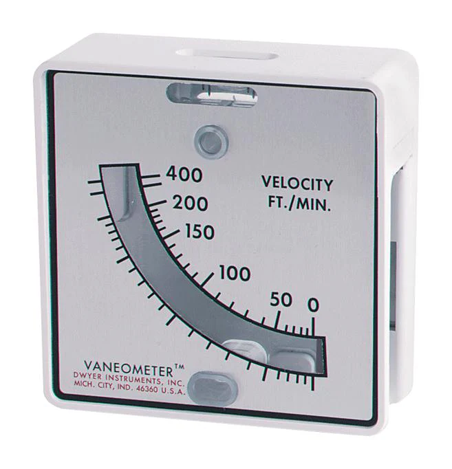 DWYER 480 Swing Vane Anemometer, 25 to 400 FPM, 10% Accuracy, Vaneometer 480 Series