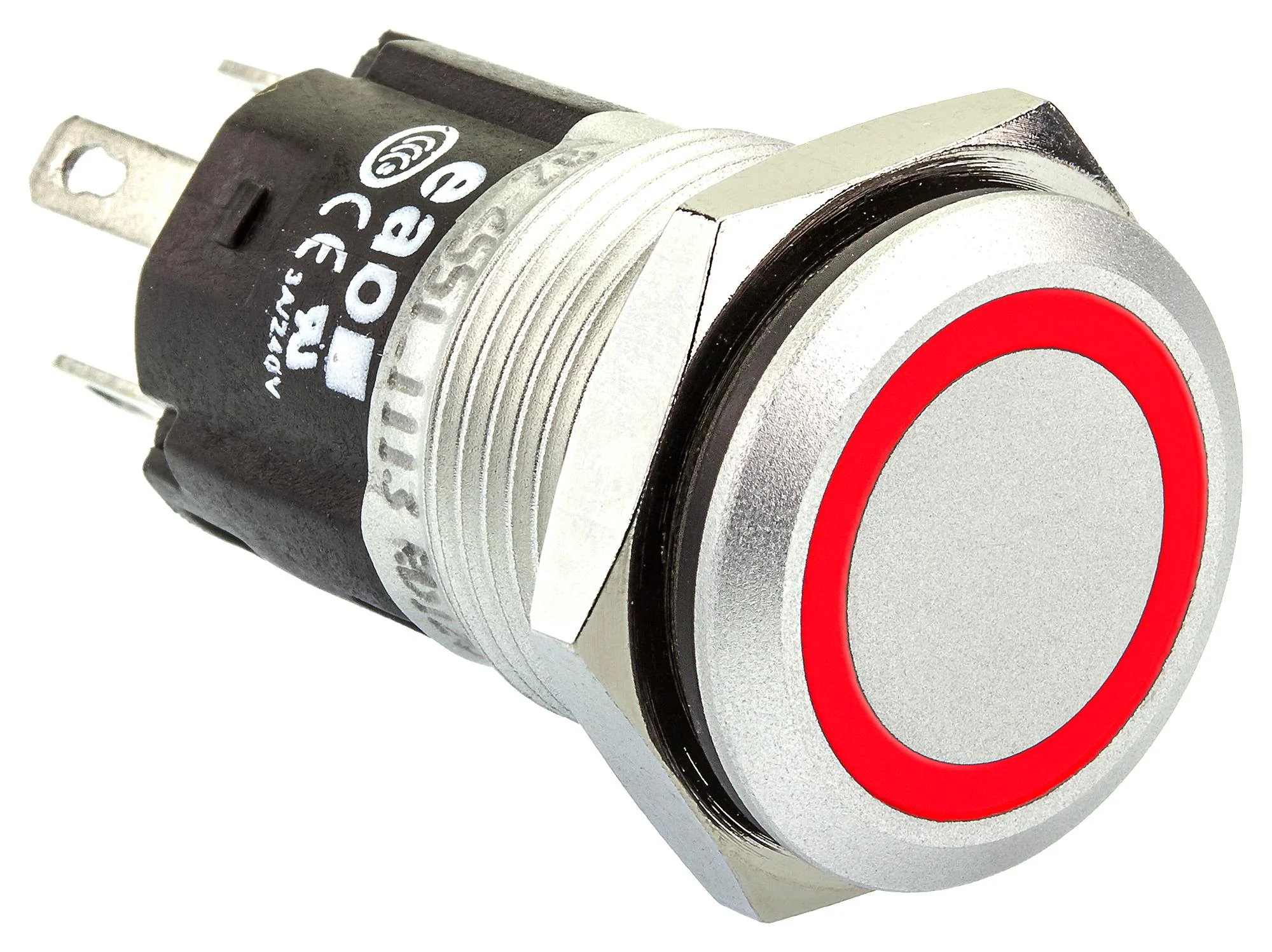 EAO 82-4151.0113 LED Panel Mount Indicator, Red, 12 V, 16 mm, 14 mA, IP65, IP67