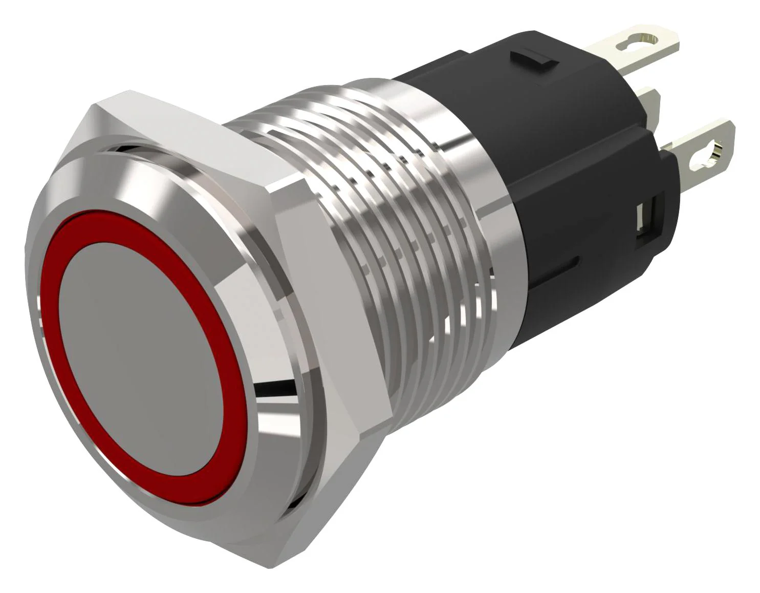 EAO 82-4151.2113 Vandal Resistant Switch, 82 Series, 16 mm, SPDT, Maintained, Round Flat Flush, Natural