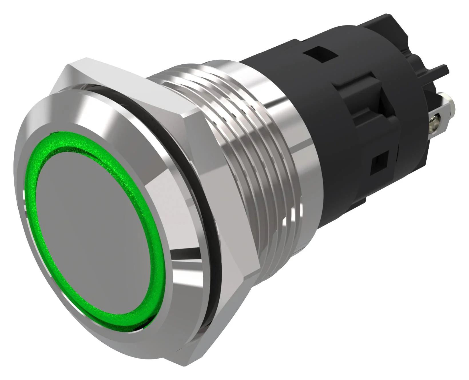 EAO 82-5151.0133 LED Panel Mount Indicator, Green, 12 V, 19 mm, 14 mA, IP65, IP67