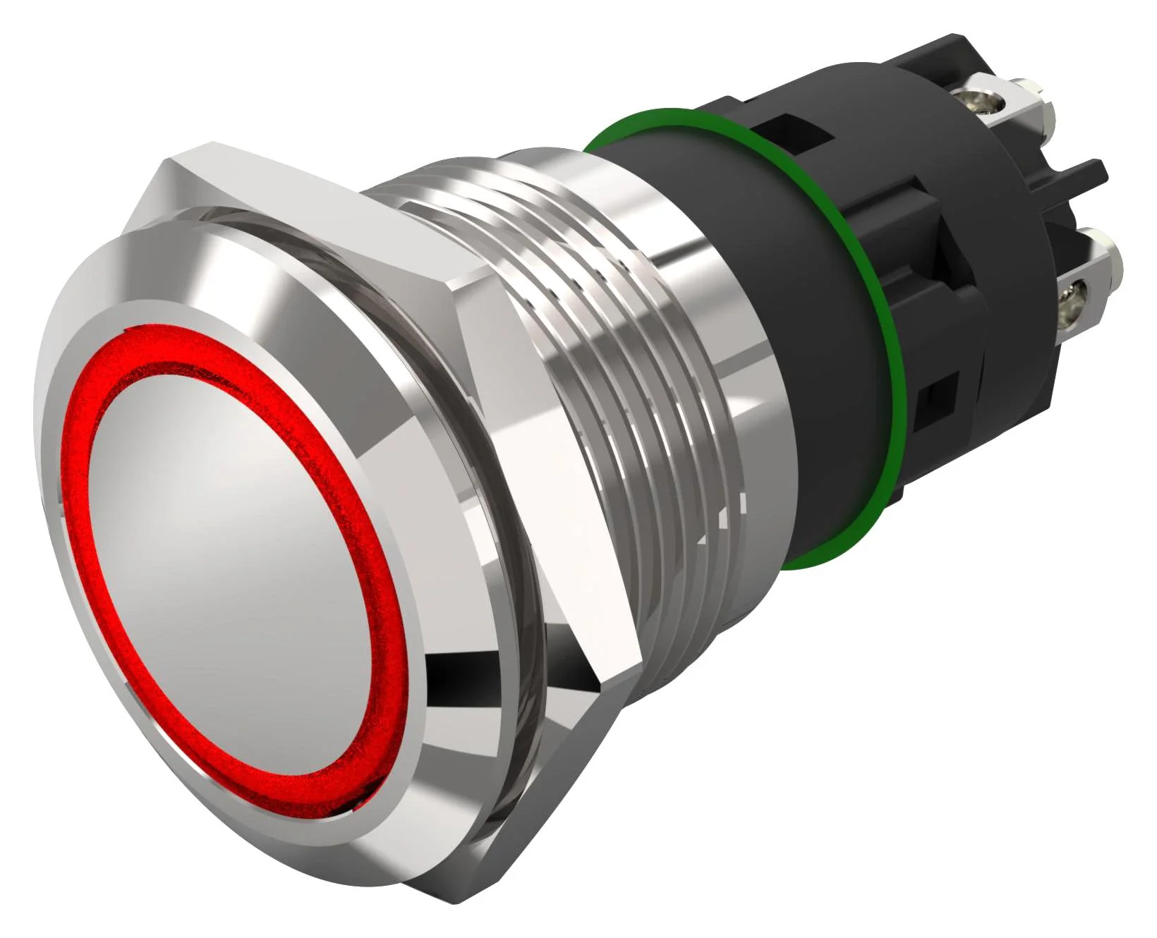 EAO 82-5152.2113 Vandal Resistant Switch, 82 Series, 19 mm, SPDT, Maintained, Round Flat Flush, Natural