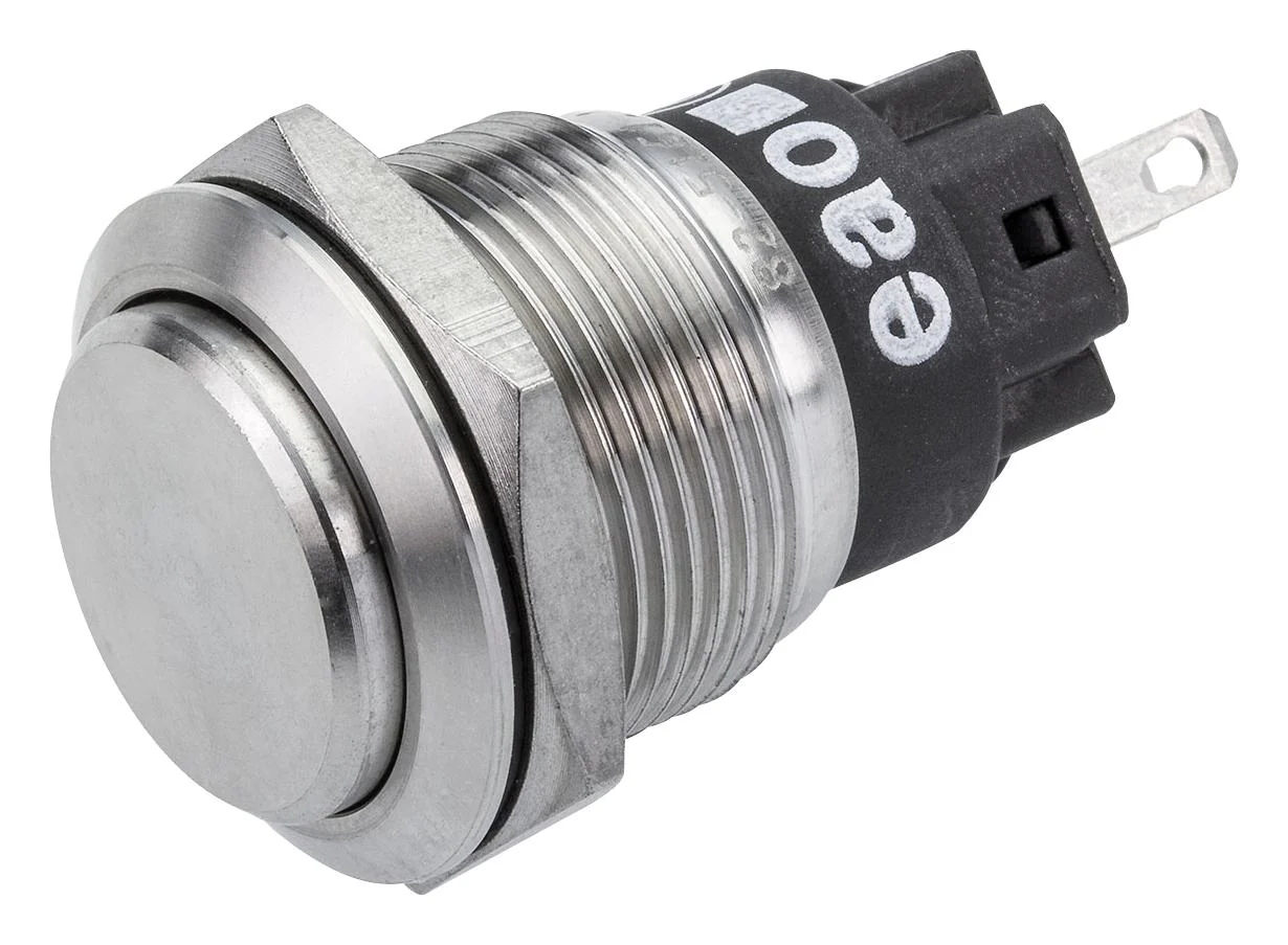 EAO 82-5161.2000 Vandal Resistant Switch, IP65, IP67, 82, 19 mm, SPDT, Maintained, Round Raised, Natural