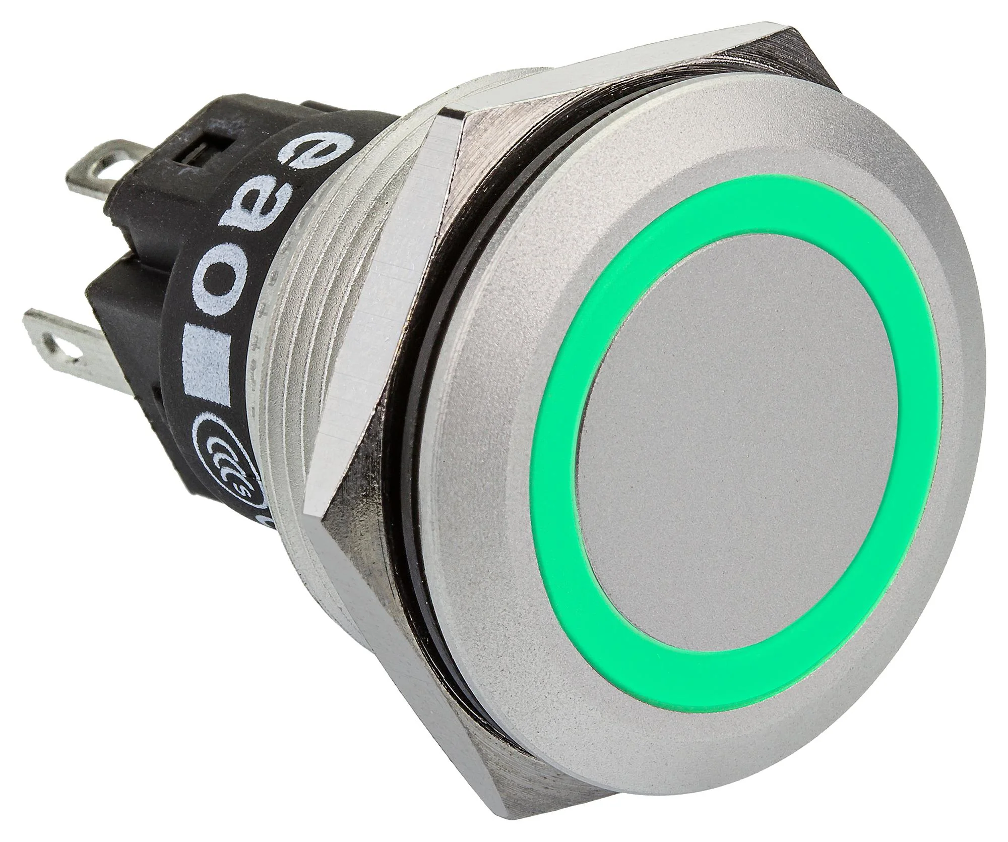 EAO 82-6151.0133 LED Panel Mount Indicator, Green, 12 V, 22 mm, 14 mA, IP65, IP67