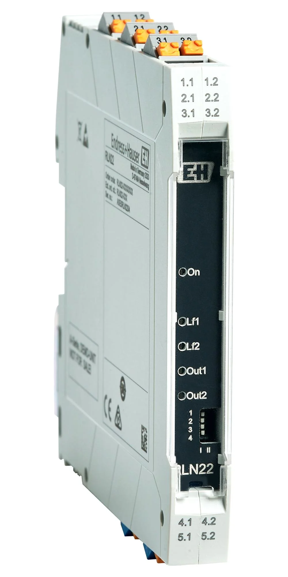 ENDRESS+HAUSER RLN22-8M2A Isolating Switching Amplifier, 2 Channel, 19.2 to 30 VDC, NAMUR - Relay, Screw Terminal
