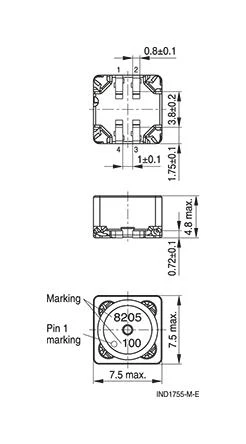 Epcos B82472D6682M000 Power Inductor (SMD) 6.8 &Acirc;&micro;H 2.75 A Shielded 4.6 B82472D6 Series - Image 2
