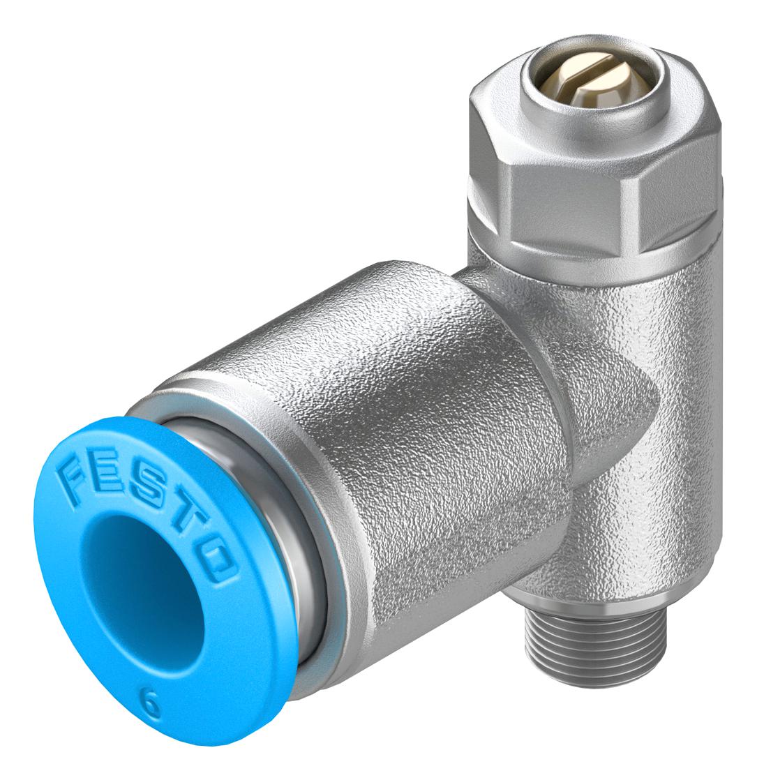 Festo GRLA-M5-QS-6-D ONE-WAY Flow Ctrl Valve QS-6-M5 10BAR