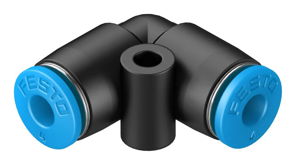 Festo QSL-4 Pneumatic Fitting Push-In L-Fitting 14 bar 4 mm PBT (Polybutylene Terephthalate) QSL
