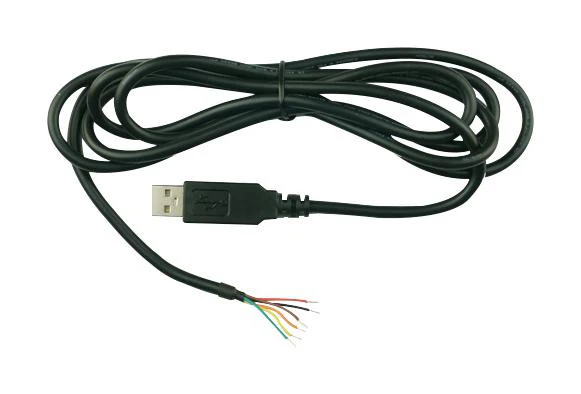 FTDI TTL-234X-5V-WE CABLE, USB TO UART/FREE END, 1.8M