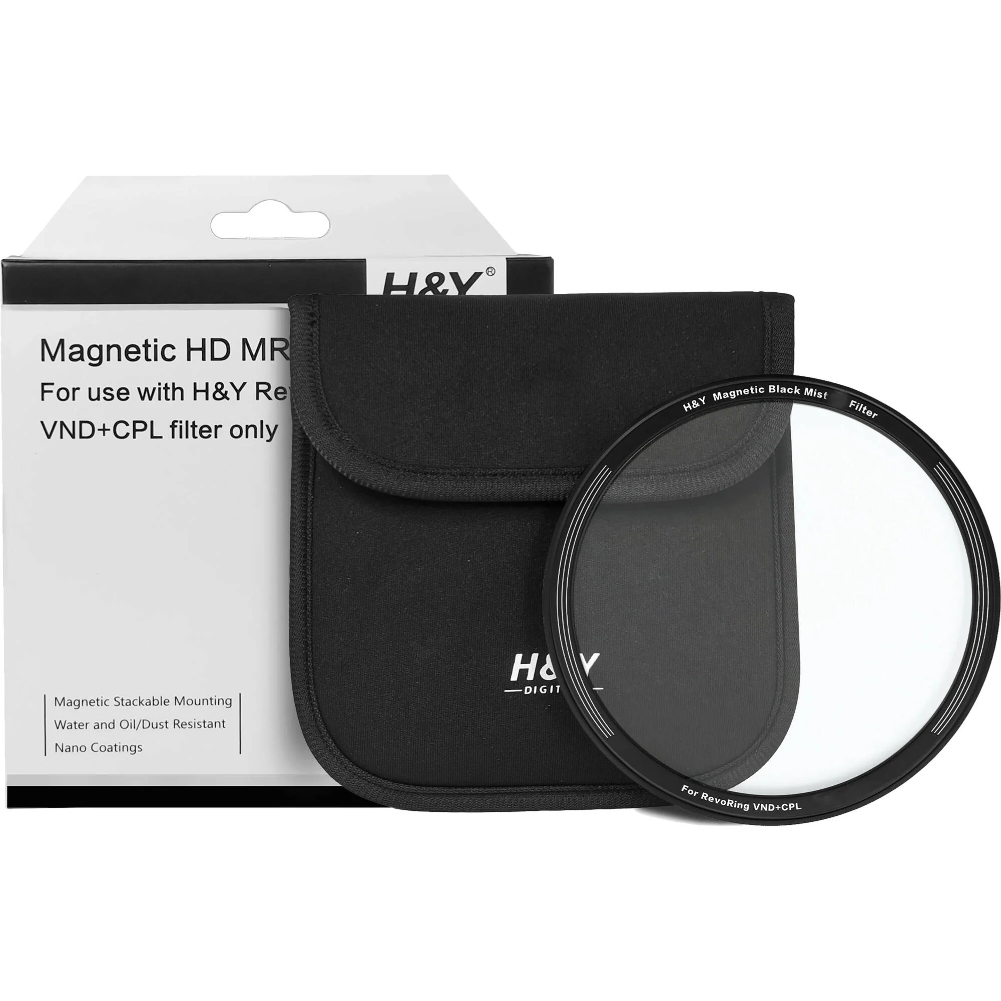 H&Y Filters Black Mist Magnetic 1/2 Clip-On Filter for RevoRing (58-77mm) - Image 2