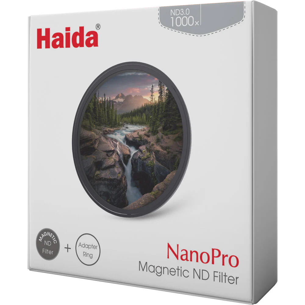 Haida NanoPro Magnetic ND3.0 Filter with Adapter Ring (67mm, 10-Stop) - Image 5